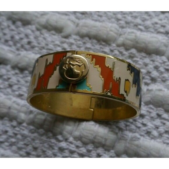Spartina 449 Daufuskie Island Multicolor GoldTone Bangle Cuff Bracelet Southwest - Picture 9 of 12